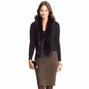 DVF Fur Removable Trim Wool Cardigan on sale!